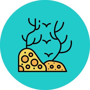 Coral Reef Abstract Pattern Block vector