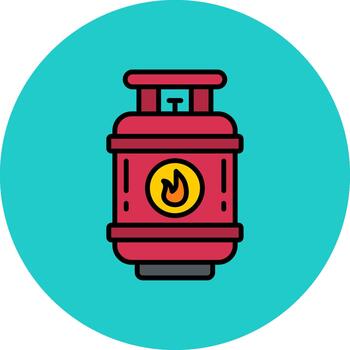 Gas Cylinder Minimal Curve Block vector