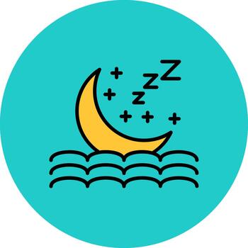 Moon Thin Line Pattern vector