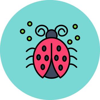 mariquita Delgado línea modelo vector