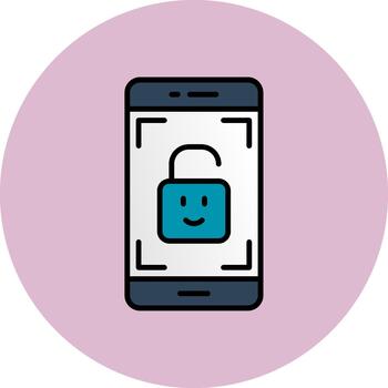 Face Id Abstract Pattern Block vector