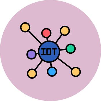 Iot Thin Line Pattern vector