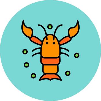 Lobster Soft Shadow Element vector