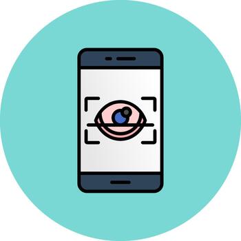 Retinal Scan Crisp Display Token vector