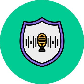 Voice Recognition Elegant Curve Unit vector