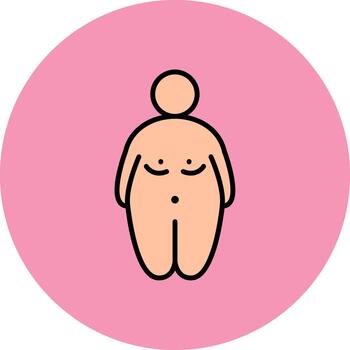 Over Weight Clear Layer Form vector