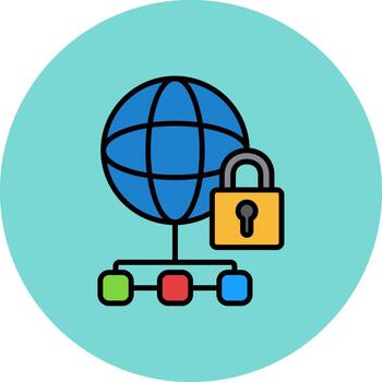 privado red neutral cuadrícula bloquear vector