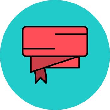 Folded Ribbon Crisp Display Token vector