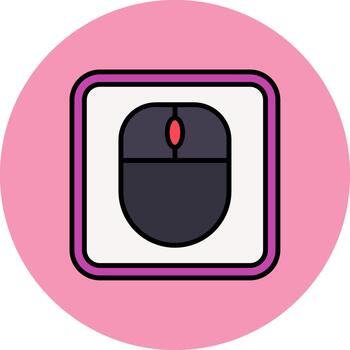 Computer Mouse Subtle Stroke Patch vector