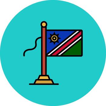 Namibia Flag Soft Pixel Texture vector