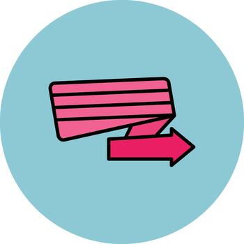 Right Arrow Elegant Curve Unit vector