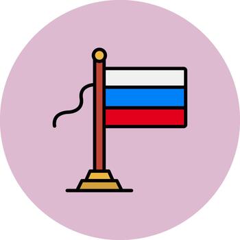 Russia Flag Abstract Pattern Block vector