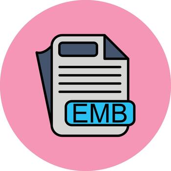 EMB Polished Grid Patch vector