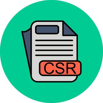 CSR Abstract Motion Badge vector