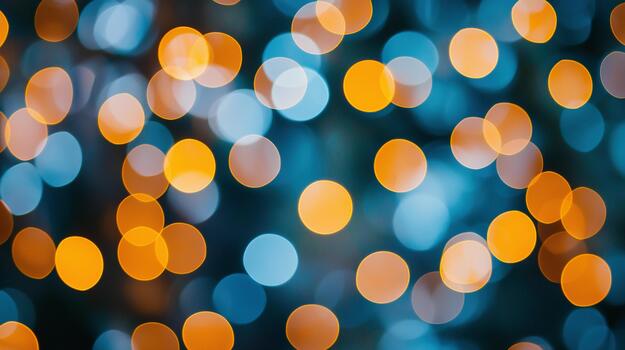 Minimal composition of abstract lights in warm and cool tones photo