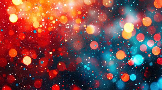 Bright and vibrant lights create an abstract background in a minimal composition photo