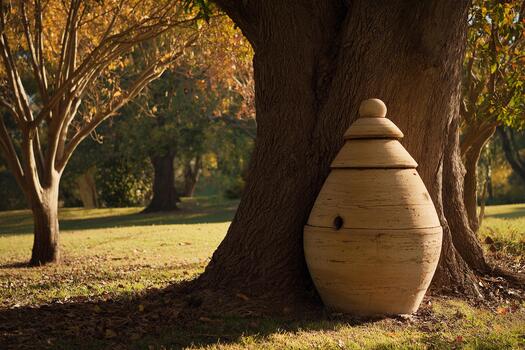 natural tonos mezcla en un sombra suave ajuste debajo un árbol foto