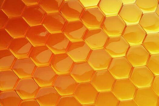 Honeycomb structure on a clean glass surface with modern minimalism photo
