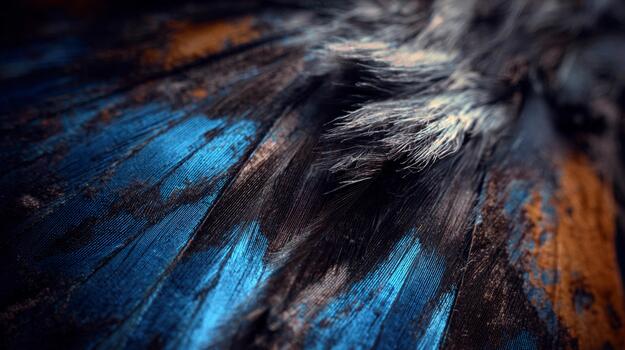 Capturing the intricate texture of a butterfly wing in vivid detail photo