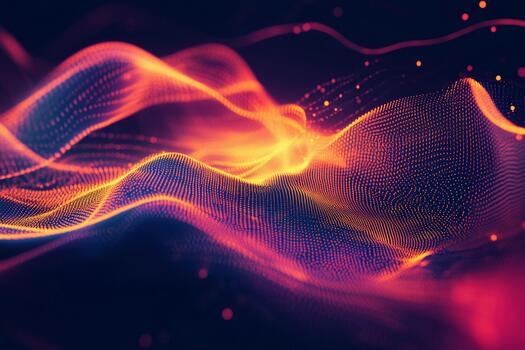 Colorful abstract waves of light and energy creating a dynamic visual experience photo