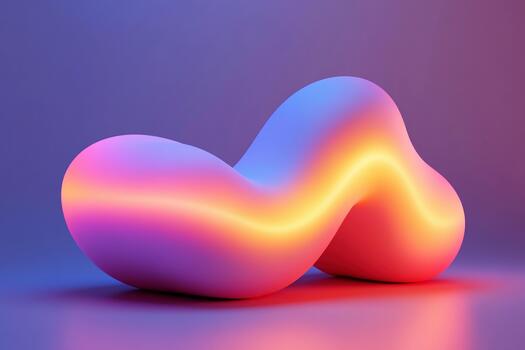 Colorful abstract shapes create a vibrant visual display in a modern setting photo