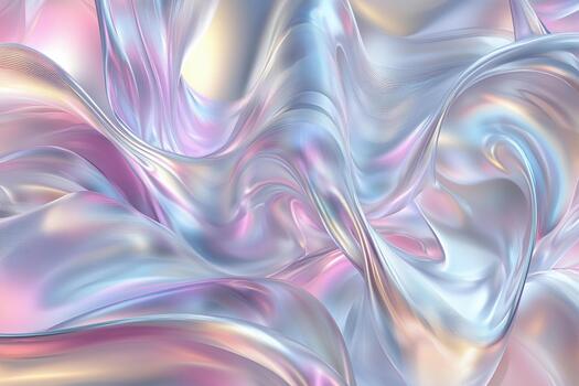 reluciente tela con pastel colores fluido graciosamente en suave olas foto