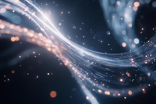 Dynamic light patterns creating a mesmerizing visual effect in dark space photo