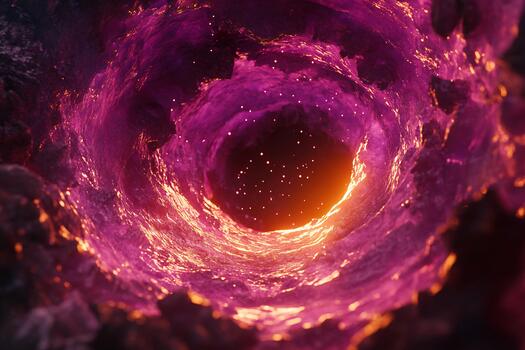 Vibrant swirling colors create a cosmic tunnel in deep space photo