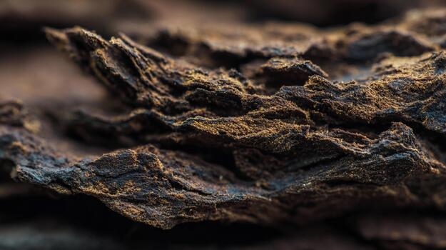 Textured close-up view of rough bark on a tree in a natural setting photo
