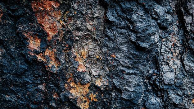 Close-up view of textured rock surface showcasing various colors and patterns photo
