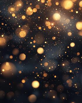 Golden sparkles dance in natural light creating a magical ambiance photo