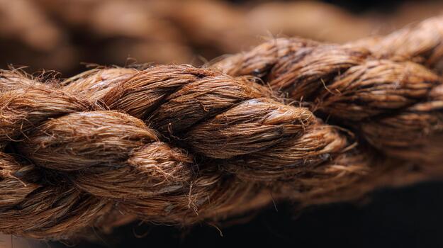 Detailed view of braided strands with realistic shadows and highlights photo