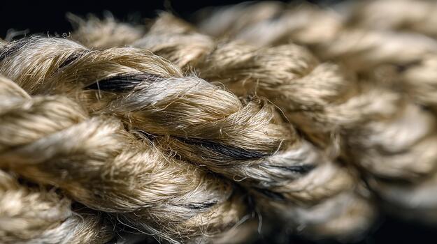 Close-up of intertwined strands with realistic shadows and highlights by photo