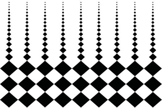 negro y blanco diamante modelo con graduarse tamaños y tablero de damas base resumen antecedentes vector