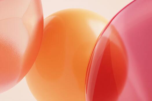 Realistic abstract soft shapes in warm colors evoke calm and creativity photo