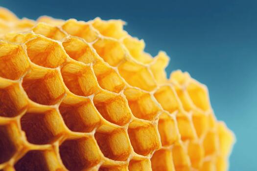 Artistic geometric honeycomb with gradient lighting display photo