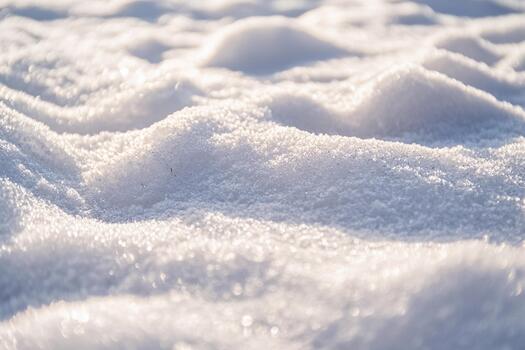 Gentle snow covering a smooth surface with a calm blurred background photo