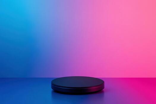 Elegant audio device on a smooth gradient background in vibrant colors photo