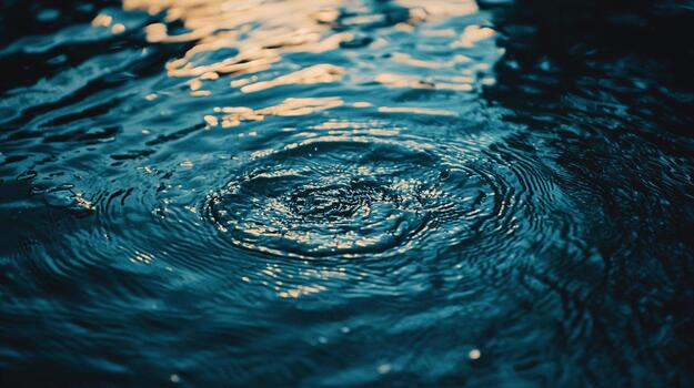 Ripple texture creates soft gradient in tranquil water scene at sunset photo