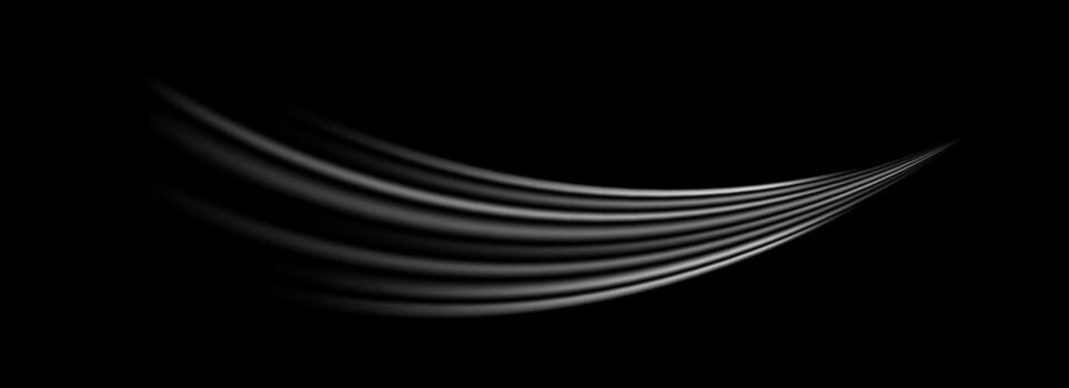 White wind lines effect. Air stream flow wave motion trace. Light curved speed element. Swoosh, swash, swirl stripe path design illustration. Fresh air conditioner blow concept. vector
