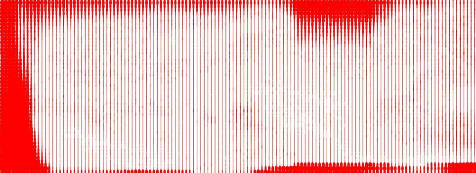 rojo afligido línea modelo textura. vertical a rayas falla antecedentes. dañado escanear efecto concepto fondo de pantalla. lineal trama de semitonos fotocopia arañazos fondo. desgastado papel punk impresión. vector