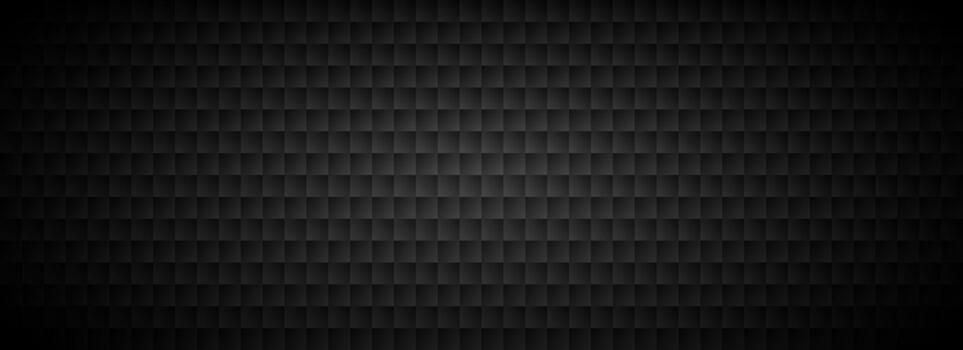 negro tecnología geométrico antecedentes. resumen cuadrado loseta modelo textura. oscuro volumen cubo cubrir fondo. futurista bloquear cuadrícula decoración diseño fondo de pantalla. ilustración concepto vector