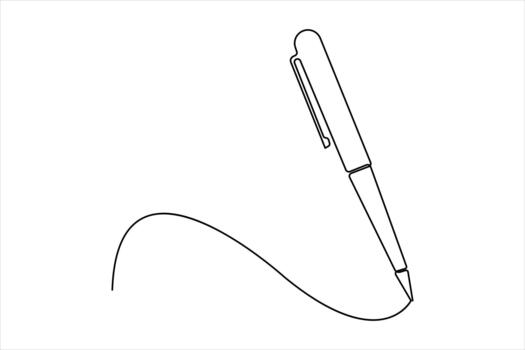 continuo soltero línea Arte dibujo de bolígrafo diseño. bolígrafo línea Arte diseño para sencillo diseño vector