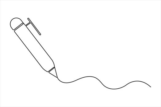 continuo uno línea Arte dibujo de bolígrafo diseño. bolígrafo línea Arte diseño para sencillo icono símbolo vector