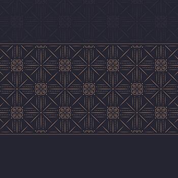 Decorative Ornate Geometric Pattern with Floral Element Background Texture Design vector