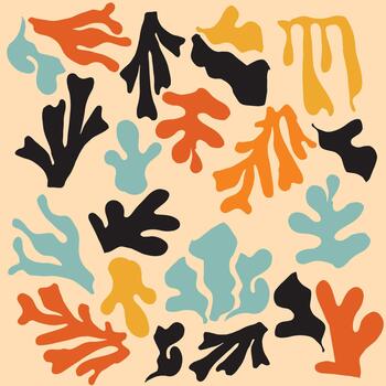 Retro Abstract Cutout Pattern vector