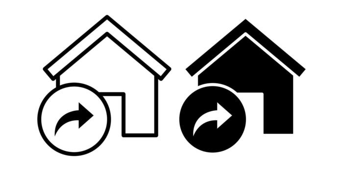 Home Share Black Icon Bundle for Social Connection and Digital Distribution Projects vector