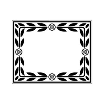 A minimalist illustration of a decorative rectangular frame vector
