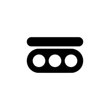Simple Black Silhouette Hamburger Menu Flat Line Style User Interface Icon vector