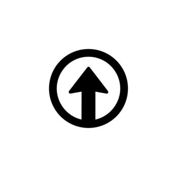 sencillo negrita circulo flecha señalando arriba direccional navegación símbolo vector